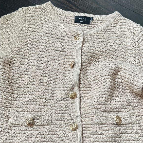 ⭐️Knit Gold Button Cardigan NWOT - Picture 11 of 12